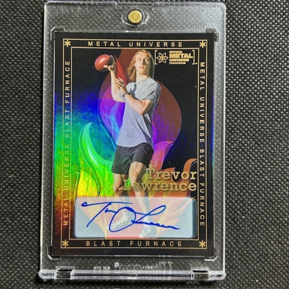 Trevor Lawrence AUTO 2021 Skybox Metal Universe RC ROOKIE Blast Furnace #BF-15